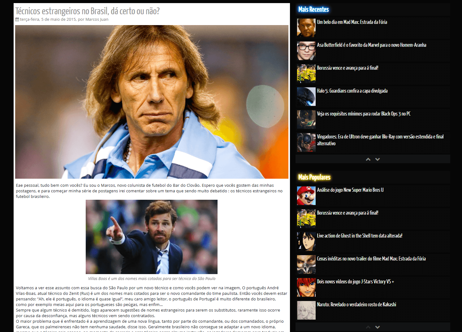 Post de Futebol